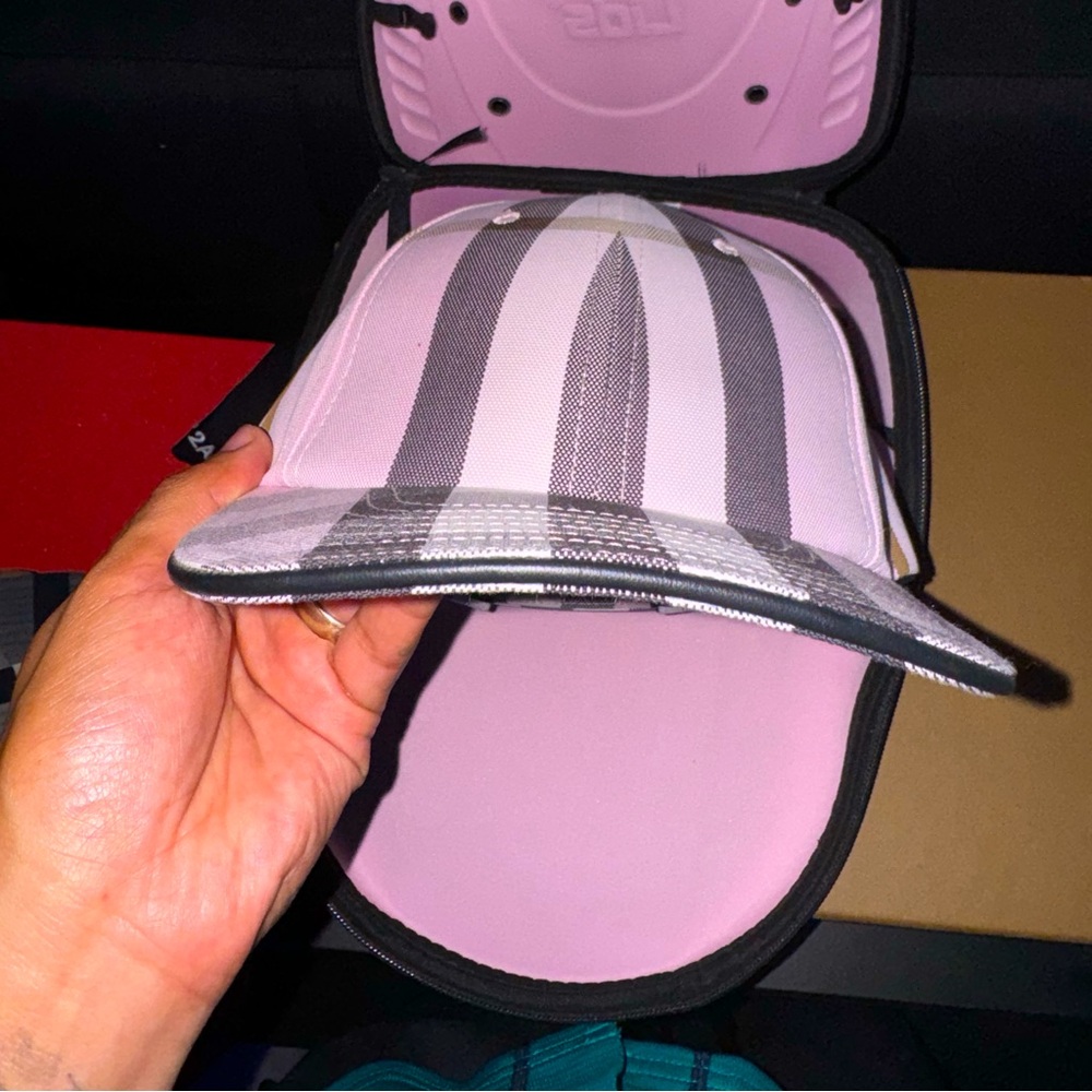 Pink burberry hat